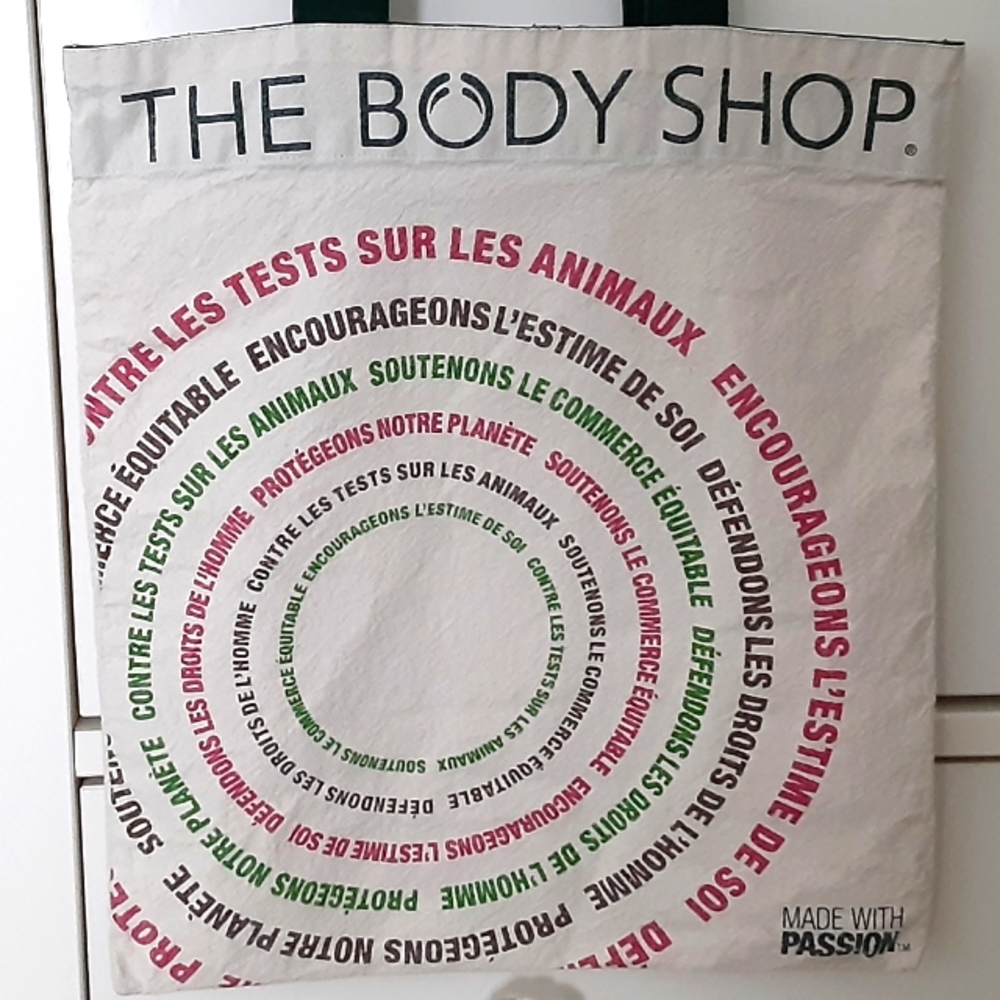 Vintage French & English Cotton Tote Bag from The Body Shop